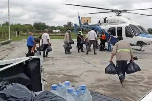 Tucum�n: operativo a�reo de emergencia en zonas inundadas