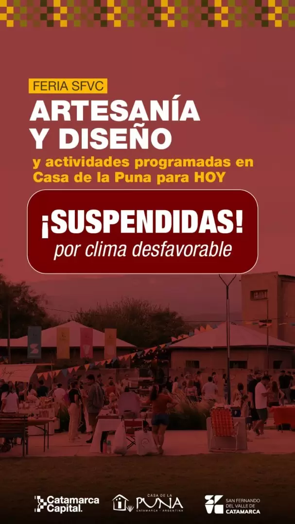 Se suspenden las actividades de la tarde en Casa de la Puna