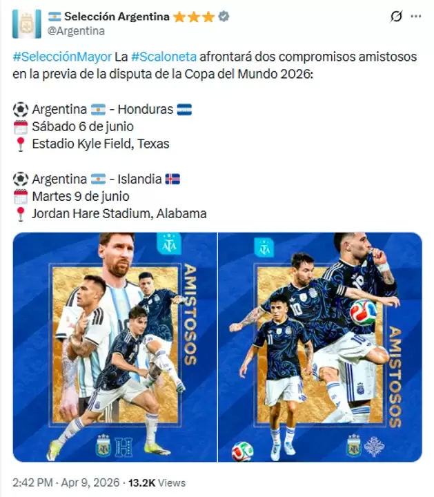 argentina amistosos