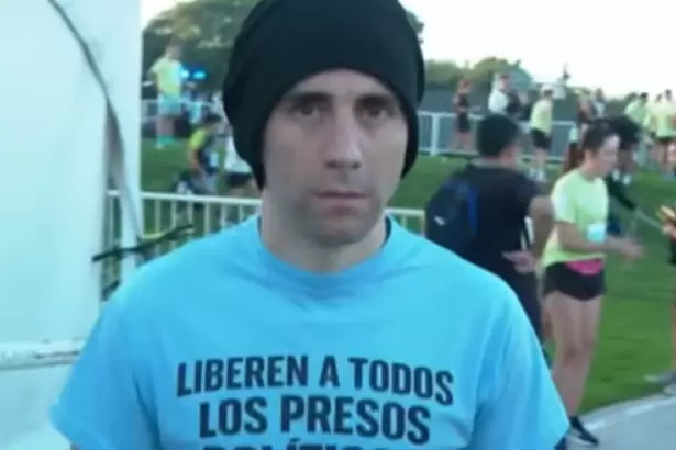 Nahuel Gallo volvi� a una marat�n para pedir por los presos extranjeros en Venezuela