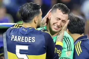 Alarma en Boca: Agust�n Marches�n se lesion� y sali� llorando