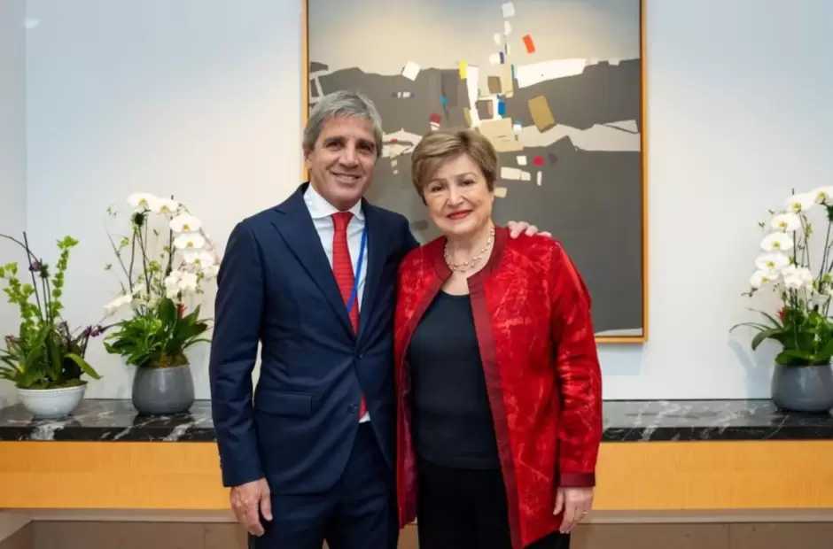 Luis Caputo y Kristalina Georgieva