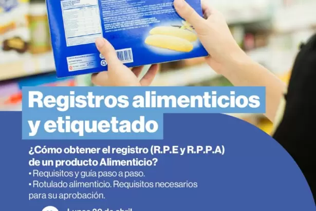 Salud convoca a emprendedores de alimentos a un taller