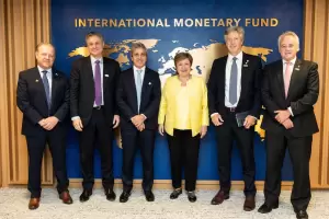 Luis Caputo y Kristalina Georgieva se reunieron en el FMI: "Hay una relaci�n de confianza"