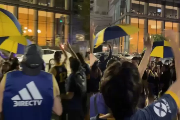 En la previa del Supercl�sico, hinchas de Boca fueron agredidos desde un edificio cercano al Monumental