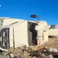 Un camionero termin� hospitalizado tras un impactante vuelco en Catamarca