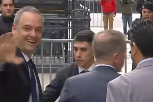 Adorni lleg� sonriente al Congreso para hacer la presentaci�n del informe de gesti�n