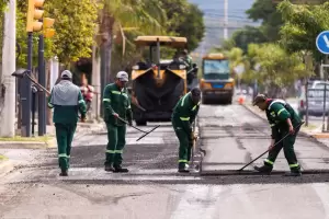 Avanzan las obras de repavimentaci�n en avenidas clave de la Capital