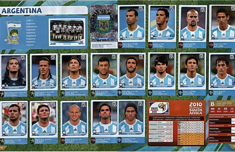 panini jugadores mundial