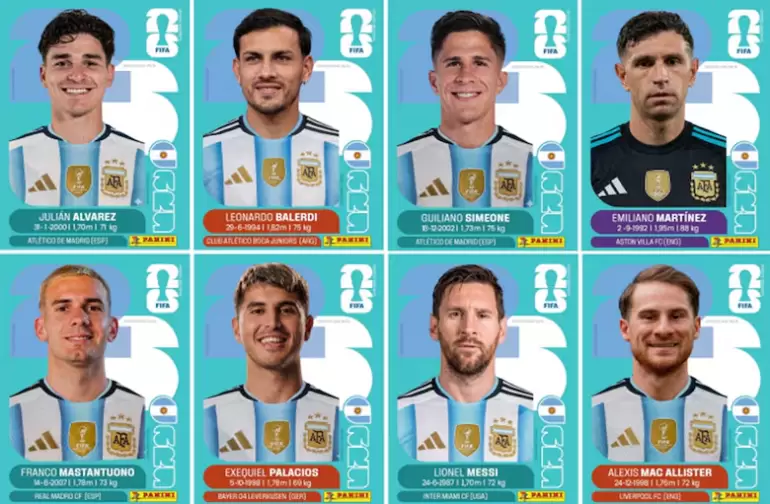 panini jugadores mundial