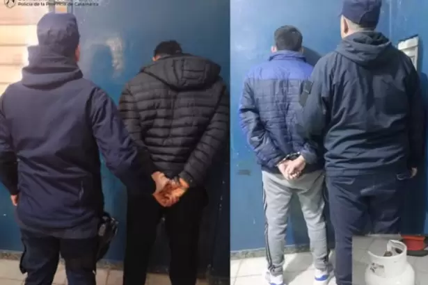 Los atraparon con una garrafa y los detuvieron