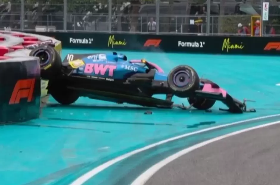 Pier Gasly y el impactante vuelco