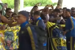 Copa Libertadores: Boca lleg� a Ecuador y fue recibido por los fan�ticos
