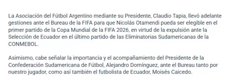 otamendi afa mundial