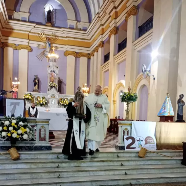 Culmin� el triduo en honor del Beato Mamerto Esqui� en el templo franciscano