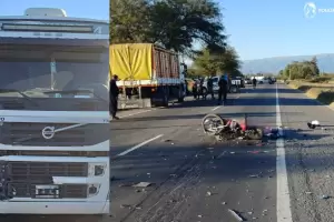 Tragedia en Catamarca: un muerto en un choque frontal entre una moto y un cami�n