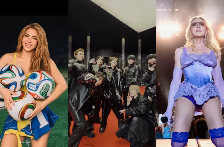 Shakira, BTS y Madonna