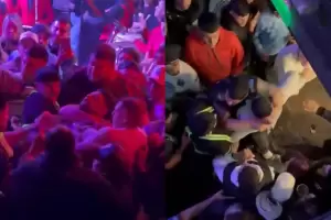 VIDEO: N�stor Ortigoza termin� a las pi�as en un boliche y lo sacaron los patovicas