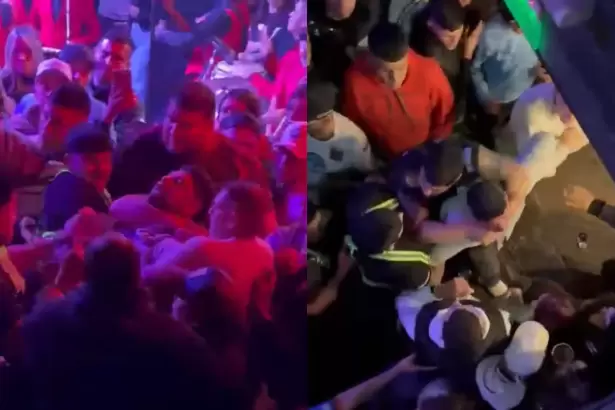VIDEO: N�stor Ortigoza termin� a las pi�as en un boliche y lo sacaron los patovicas
