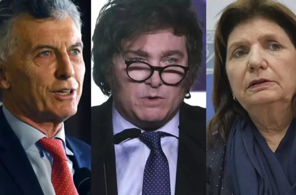 Macri, Milei y Bullrich