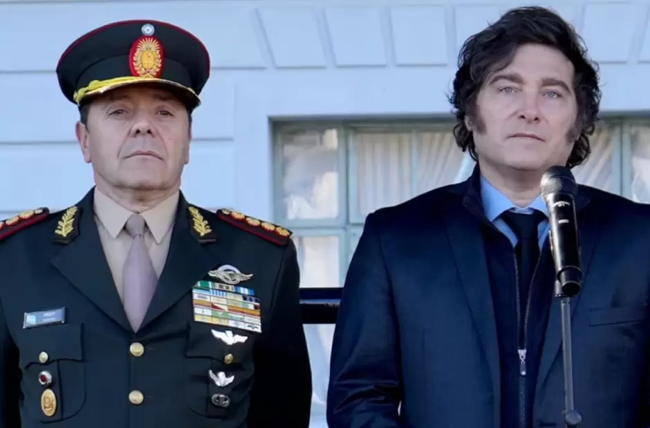 Milei y el ministro de Defensa