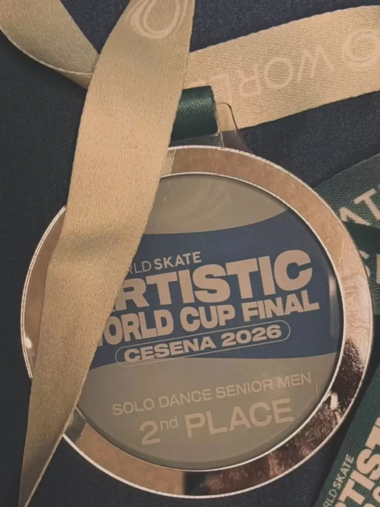 Facundo Nieva Biza brilló en Italia y se consagró subcampeón mundial de patinaje artístico