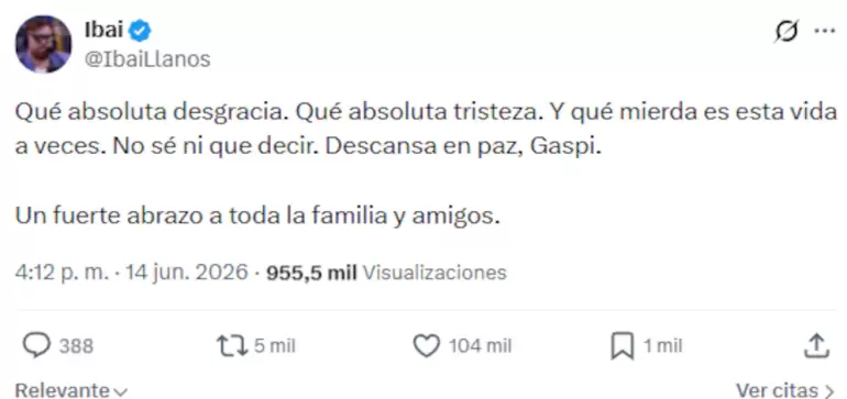 gaspi muerte reacciones