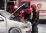 Bomberos sofocaron el incendio de un autom�vil