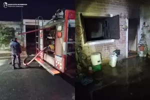 Bomberos sofocaron un incendio en un monoambiente: las p�rdidas fueron totales