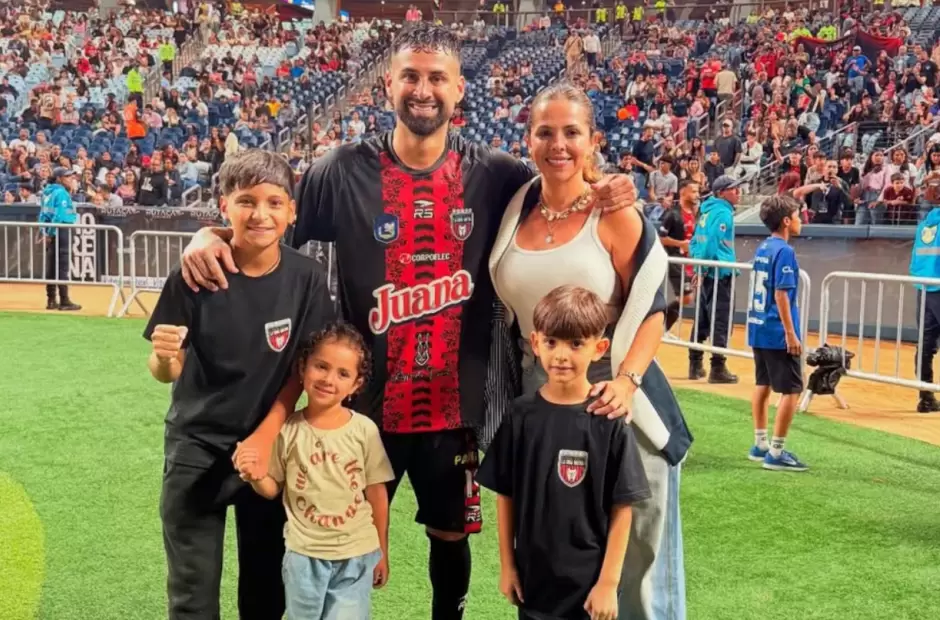 Lucas Trejo y su familia