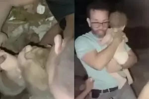 VIDEO: el milagro del beb� rescatado de entre los escombros en Venezuela