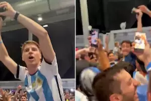 VIDEO: el ingenio de los hinchas argentinos permiti� devolver una billetera perdida