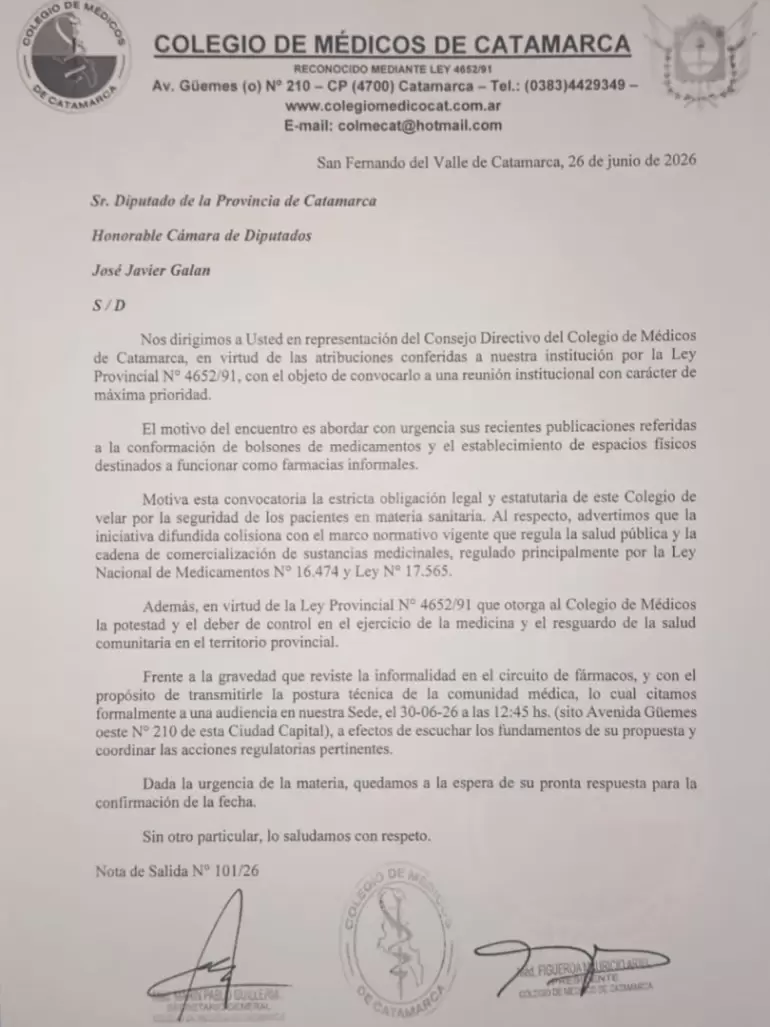 colegio medico banco medicamentos
