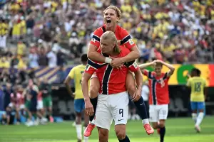 Batacazo: Noruega elimin� a Brasil con un doblete de Erling Haaland y avanz� a cuartos