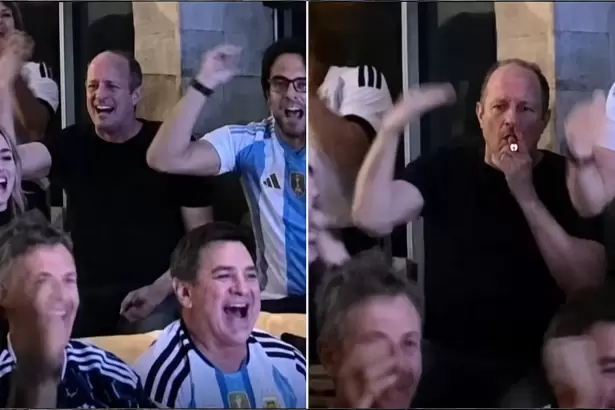 Lavado de dinero: Insaurralde con puro inclu�do, as� festejaba el triunfo de Argentina