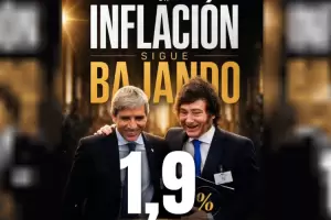 En redes, el festejo de Milei tras la confirmaci�n del 1,9% de inflaci�n de junio