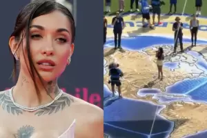 Filtraron un video de Mar�a Becerra ensayando el Himno antes de la final