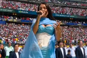 VIDEO. As� fue el espect�culo de la final del Mundial 2026 y el Himno argentino