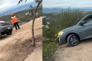 Catamarca: conduc�a alcoholizado, perdi� el control y qued� al borde del precipicio
