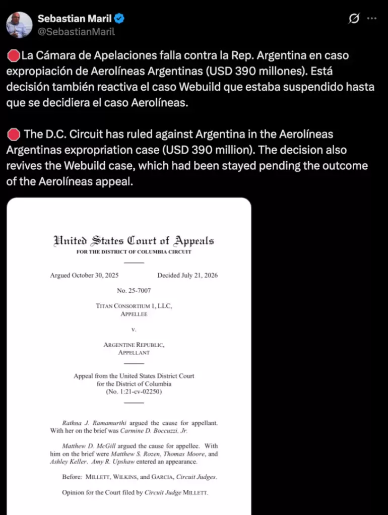 aerolineas fallo EE.UU