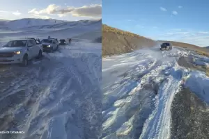 Nevadas intensas obligan a interrumpir el tr�nsito en la Ruta Provincial N� 43