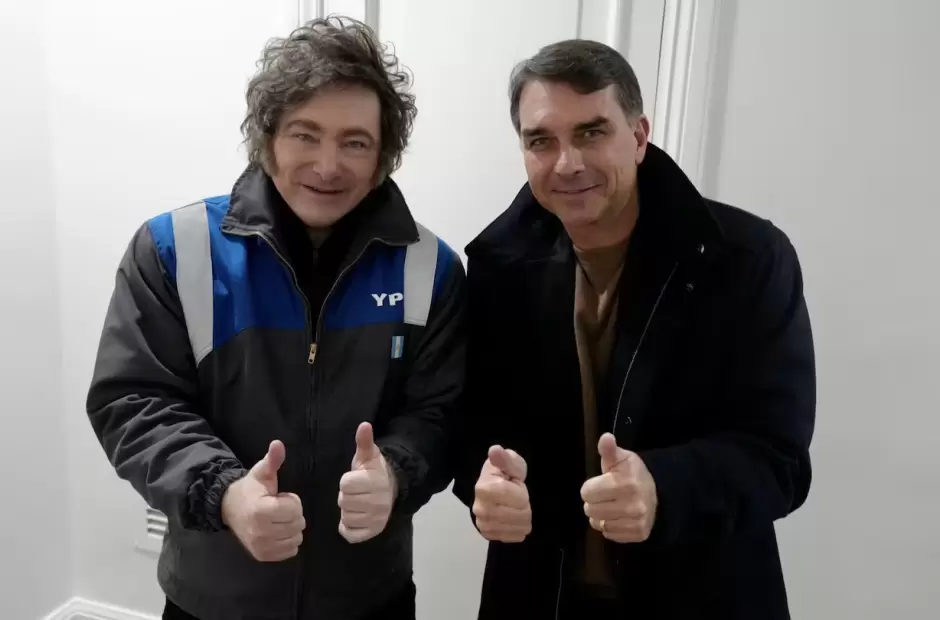 Javier Milei y Flavio Bolsonaro