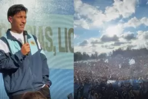 Lisandro Mart�nez tuvo un multitudinario recibimiento en Gualeguay y emocion� a los hinchas con su mensaje