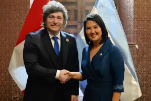 Javier Milei particip� de la jura de Keiko Fujimori como nueva presidenta de Per�