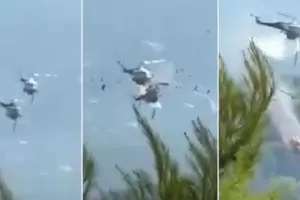 VIDEO: el impactante momento en que dos helic�pteros chocaron en Grecia