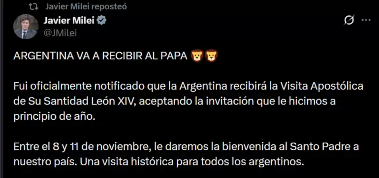 Papa León visita