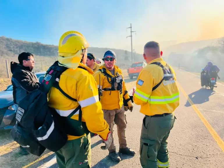 temporal e incendio en el rodeo
