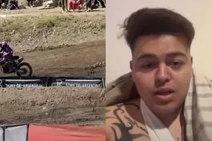 Motocross: el fot�grafo embestido sufri� fracturas y est� fuera de peligro