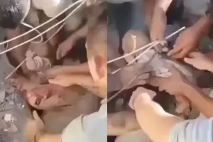 Terremoto en Colombia: milagroso rescate de un beb� de los escombros de un hospital