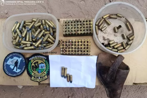 Incautaron un arsenal de municiones tras un operativo en Catamarca